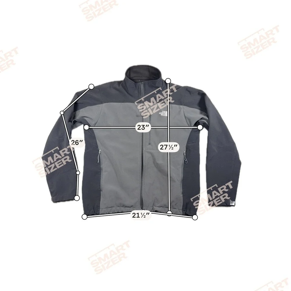The North Face Apex Bionic Softshell Jacket Mens XXL Gray Full Zip AMVY F13 T183